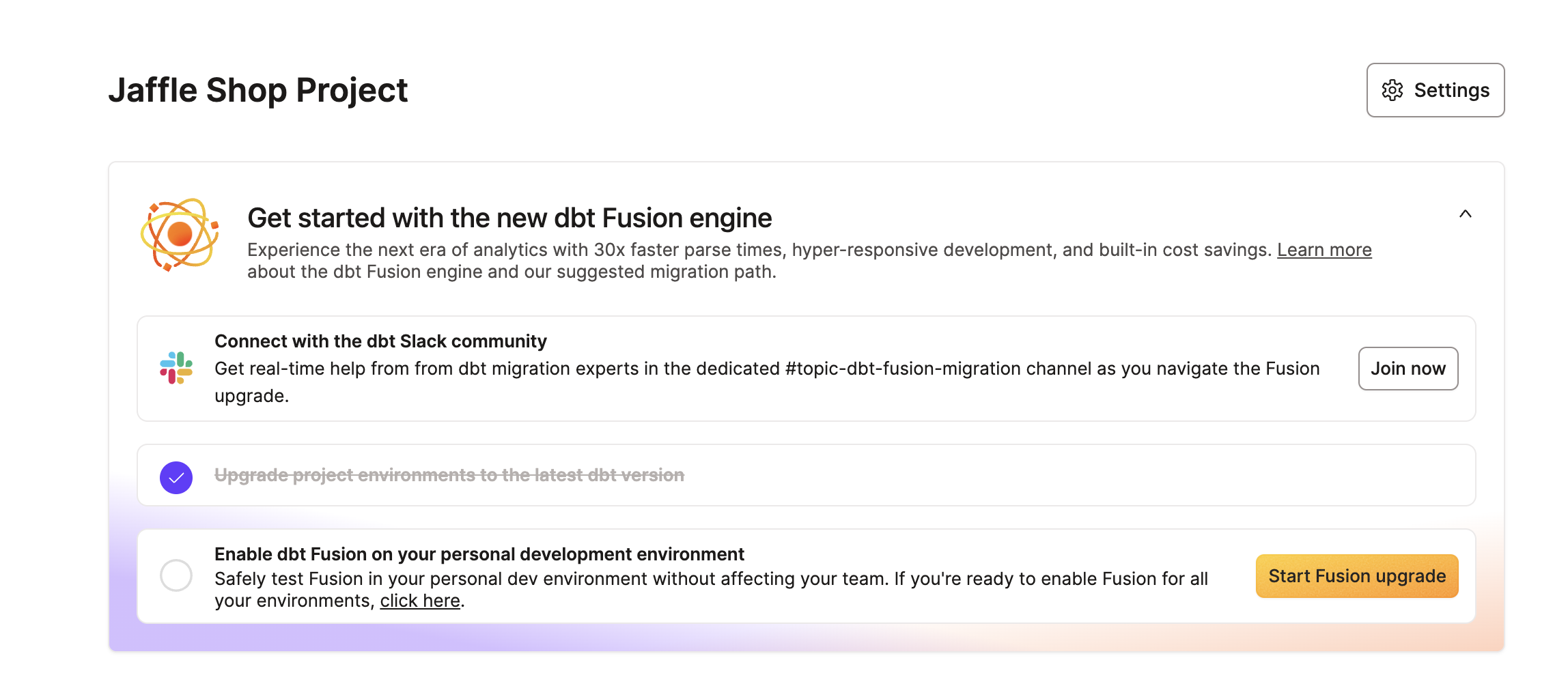 The Fusion upgrade assistant. The Fusion upgrade assistant.